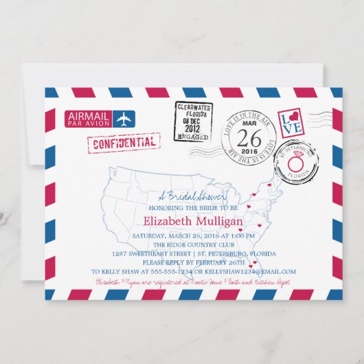 Fête des mariées de Floride | Carte USA Airmail (Devant)
