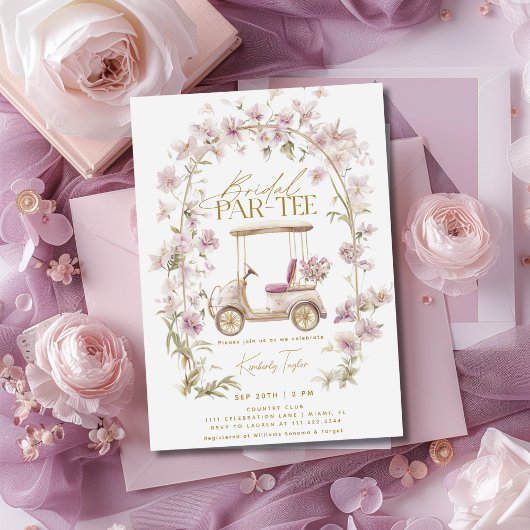 Fête des mariées de golf Invitation parte nuptiale