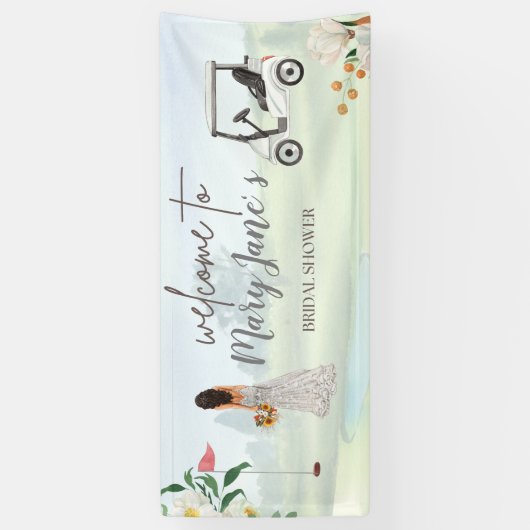 Fête des mariées de golf pour bannière Golfer (Vertical)