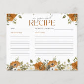 Fête des mariées de la carte de recette chute dans (Devant)