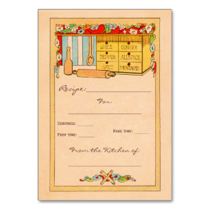 Fête des mariées de la carte de recette de boîte à