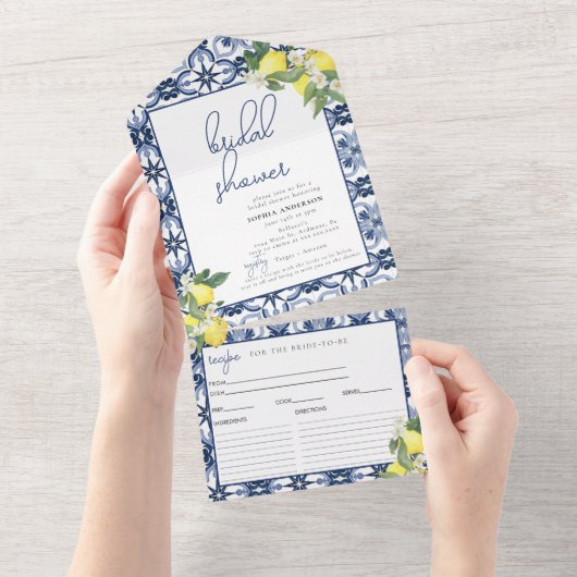 Fête des mariées de la carte de recette de citron  (Déchirure)