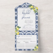 Fête des mariées de la carte de recette de citron  (À l'intérieur)