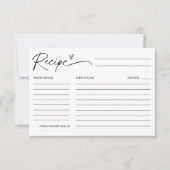 Fête des mariées de la carte de recette minimalist (Devant)