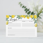 Fête des mariées de la carte de recettes citrons (Debout devant)