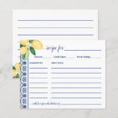 Fête des mariées de la carte de recettes méditerra (Devant / Derrière)