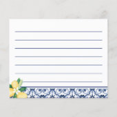 Fête des mariées de la carte de recettes méditerra (Dos)