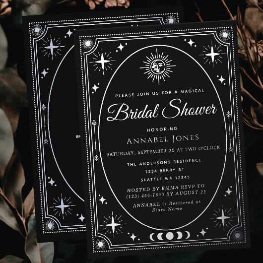 Fête des mariées de la carte Tarot noir céleste ar