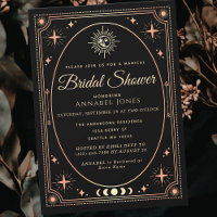 Fête des mariées de la carte Tarot noir céleste or