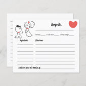 Fête des mariées de Mariage de carte de recette (Devant / Derrière)