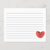 Fête des mariées de Mariage de carte de recette (Dos)