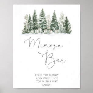 Fête des mariées de neige en amour Poster du bar M