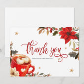 Fête des mariées de Noël Carte de remerciements (Devant / Derrière)