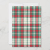 Fête des mariées de Noël Invitation | Plaid rustiq (Dos)