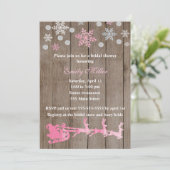 Fête des mariées de Noël Invitation rustique (Debout devant)