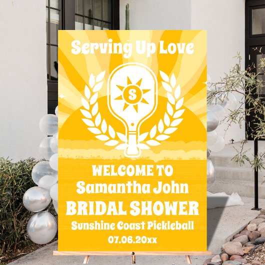 Fête des mariées de Pickleball Retro Sunshine