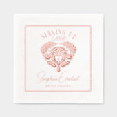 Fête des mariées de Pickleball Retro Tropical Palm (Recto)