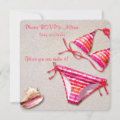 Fête des mariées De Plage Avec Invitations Bikini (Dos)