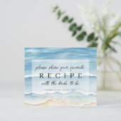 Fête des mariées de plage Recette Cartes avec Coeu (Debout devant)