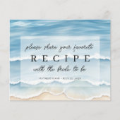 Fête des mariées de plage Recette Cartes avec Coeu (Devant)