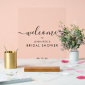 Fête des mariées de script moderne Bienvenue Noir (Mariage)
