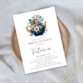 Fête des mariées de théière Florale Invitation de 