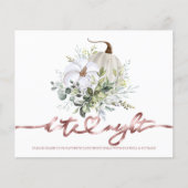 Fête des mariées de verdure citrouille Date Cartes (Devant)