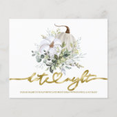 Fête des mariées de verdure citrouille Date Cartes (Devant)