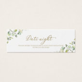 Fête des mariées de verdure Date Carte de nuit (Devant)