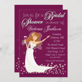 Fête des mariées de vin moderne Invitations de soi (Devant / Derrière)