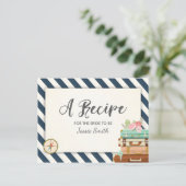 Fête des mariées de voyage Recette Carte Mlle à Mm (Debout devant)