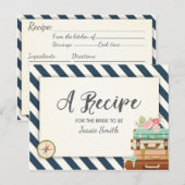 Fête des mariées de voyage Recette Carte Mlle à Mm (Devant / Derrière)