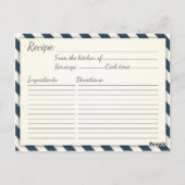 Fête des mariées de voyage Recette Carte Mlle à Mm (Dos)