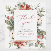 Fête des mariées d'hiver de Noël Étiquette bouteil (Étiquettes simples)