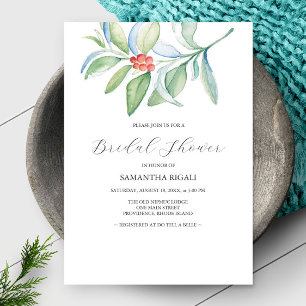 Fête des mariées d'hiver thème Élégante invitation