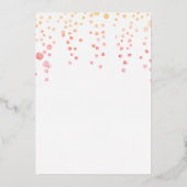 Fête des mariées d'or Foil Invitation (Verso)