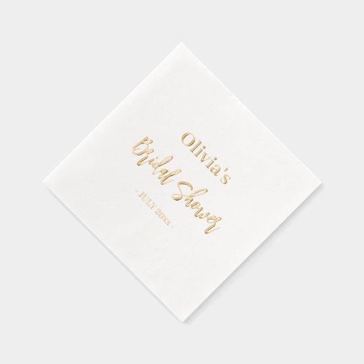 Fête des mariées Élégant Moderne Script Minimal Or (Droite)