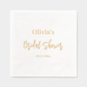 Fête des mariées Élégant Moderne Script Minimal Or (Recto)