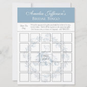 Fête des mariées - Élégante carte de jeu Bingo Ble (Devant)