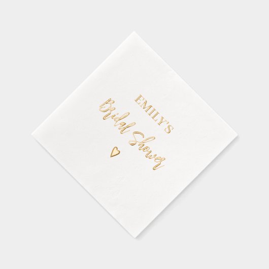 Fête des mariées Élégante Moderne Coeur Or (Droite)