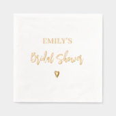 Fête des mariées Élégante Moderne Coeur Or (Recto)