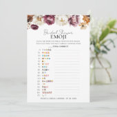 Fête des mariées Emoji | Carte photo florale autom (Debout devant)