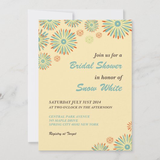 Fête des mariées et Faire-part de mariage Floral J (Devant)