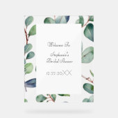 Fête des mariées Eucalyptus Green Feuille Cool Mar (Recto)