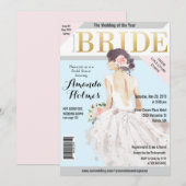 Fête des mariées Fashion Magazine Invitation (Devant / Derrière)