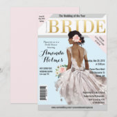 Fête des mariées Fashion Magazine Invitation (Devant / Derrière)