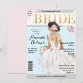 Fête des mariées Fashion Magazine Invitation (Devant / Derrière)