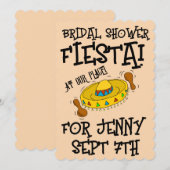 FÊTE DES MARIÉES FIESTA INVITATIONS PERSONNALISÉES (Devant / Derrière)