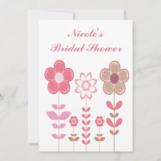 Fête des mariées Fille Floral Invitation personnal