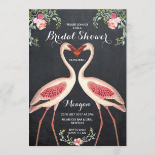 Fête des mariées flamingo invitation tableau de bo